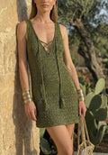 Abito Pigne Verde Army Corto