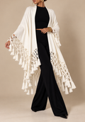 Antique White Fringe Cape