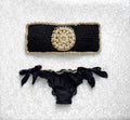 Bikini Fascia Rosone Nero e Oro