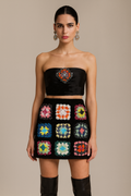 Multi-Majolica Print Mini Skirt