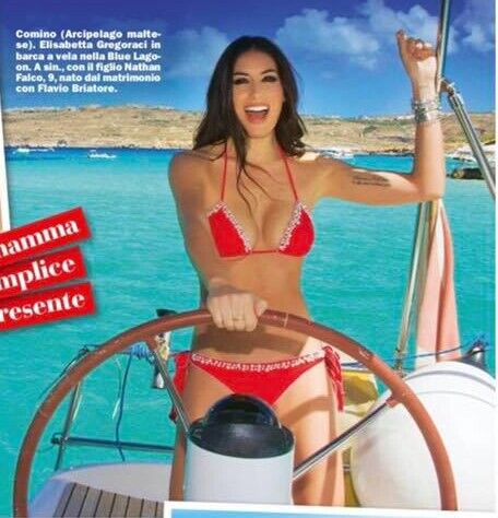 Bikini Triangolo Perle Rosso