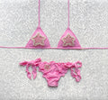 Bikini Triangolo Perla Stellata Rosa