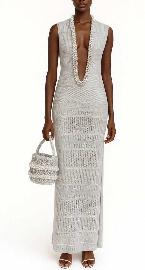 Silver Macramé Pearl Bag Limited Edition Luxury