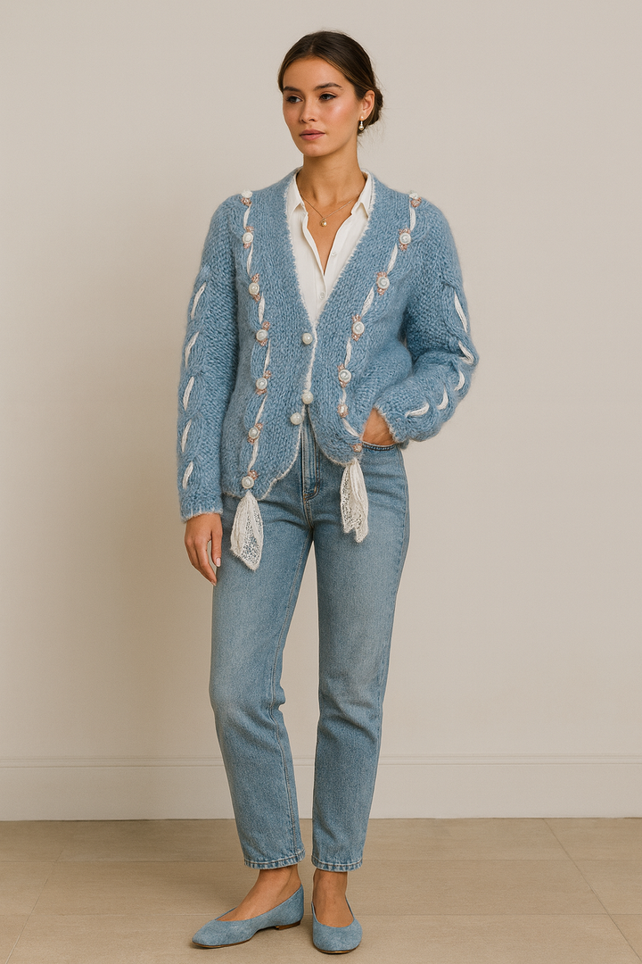 Sky Blue Mohair Sweater