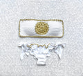 Bikini Fascia Rosone Bianco e Oro