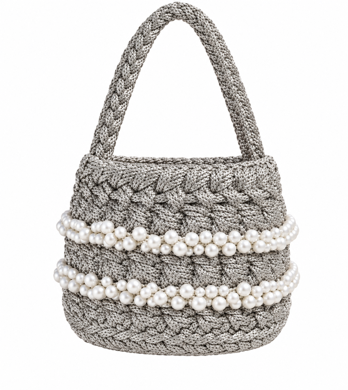 Silver Macramé Pearl Bag Limited Edition Luxury