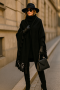 Black Fringe Cape