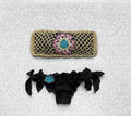 Bikini Fascia Passiflora Nero e Azzurro Bicolor