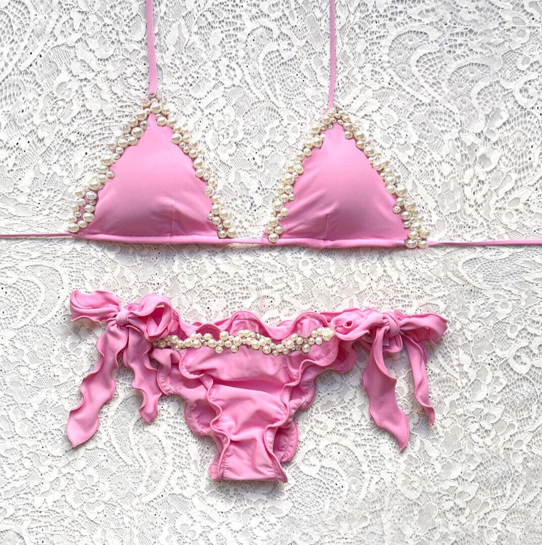 Pink Pearl Triangle Bikini