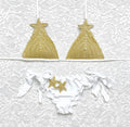 Bikini Triangolo Glitter Star Bianco Oro Gold Luxury