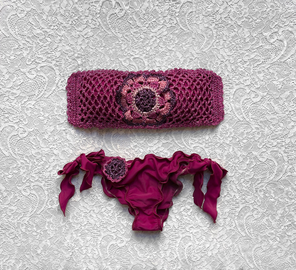 Bikini Fascia Passiflora Magenta