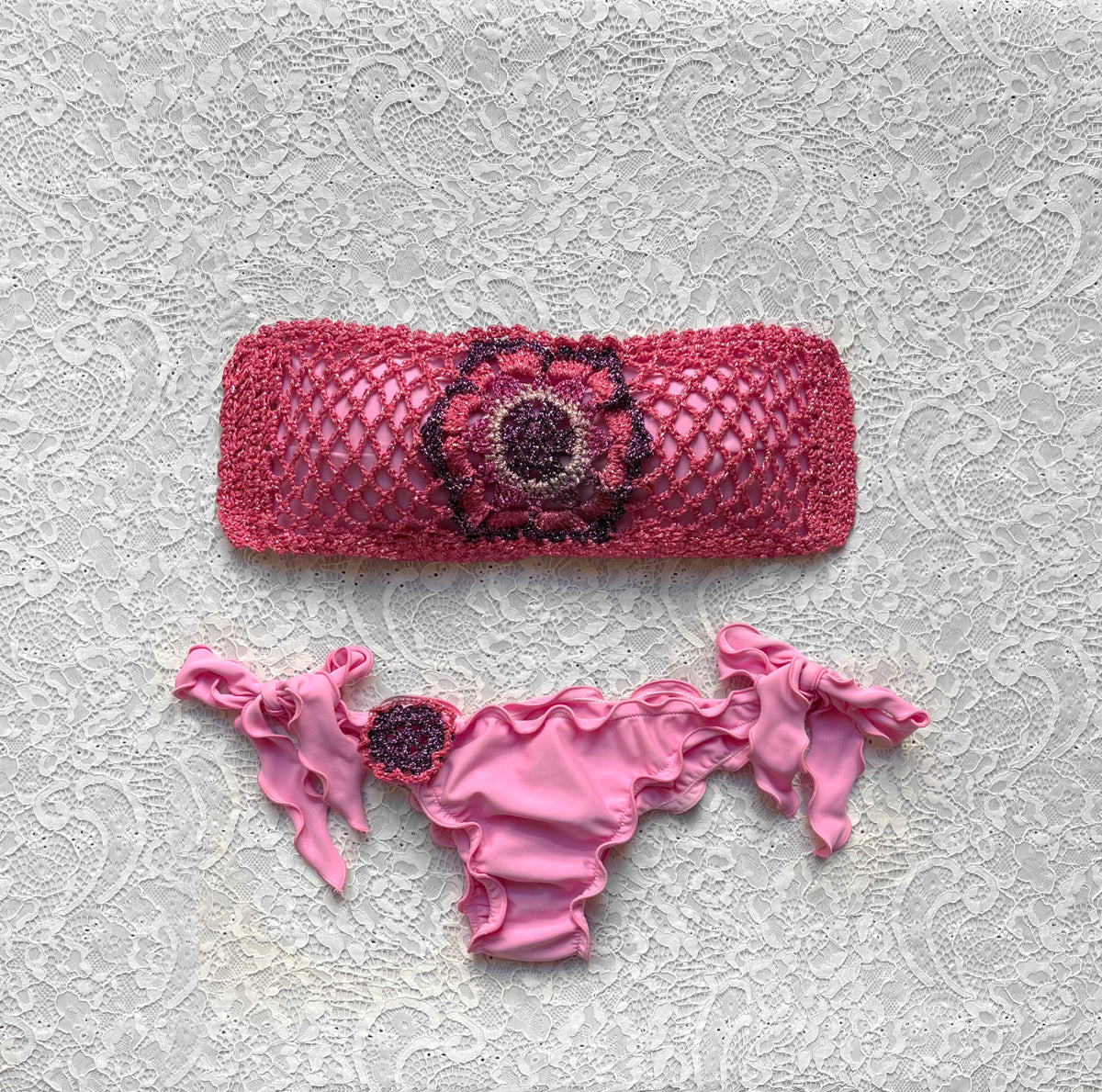 Bikini Fascia Passiflora Rosa Confetto