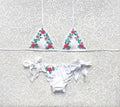 Bikini Triangolo Flora Bianco Multicolor