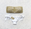 White and Gold Glitter Starfish Bandeau Bikini Limited Edition