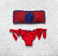Bikini Fascia Rosone Rosso e Blu