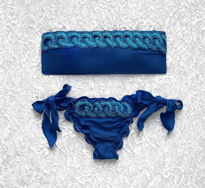 Bikini Fascia Mediterraneo Blu Oltre mare L.G.