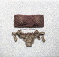 Bikini Fascia Glitter Fiore Italiano Bronzo Glitter Marrone Bruciato