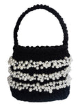 Black Macramé Pearl Bag Limited Edition Luxury