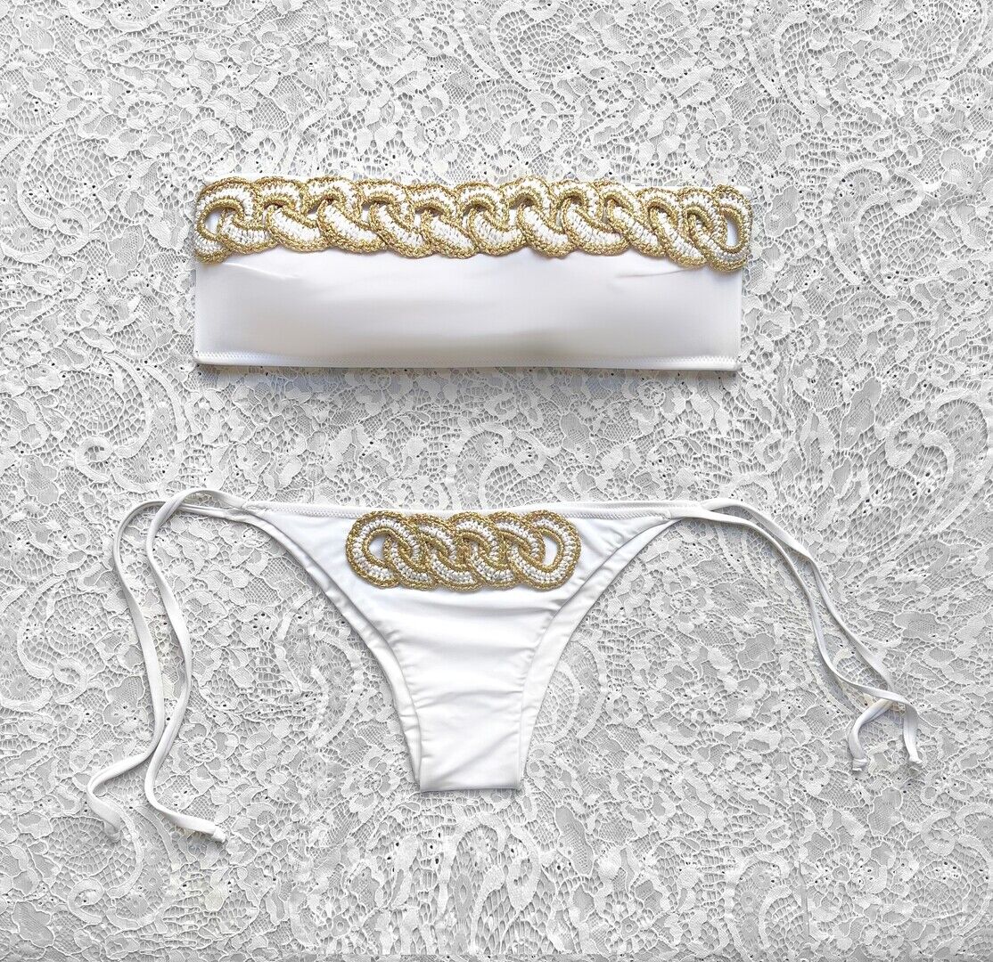 Bikini Fascia Mediterraneo Bianco L.S.
