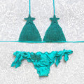 Tiffany Green Glitter Star Triangle Bikini