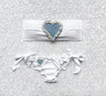 White Pearl Heart Bandeau Bikini Jeans