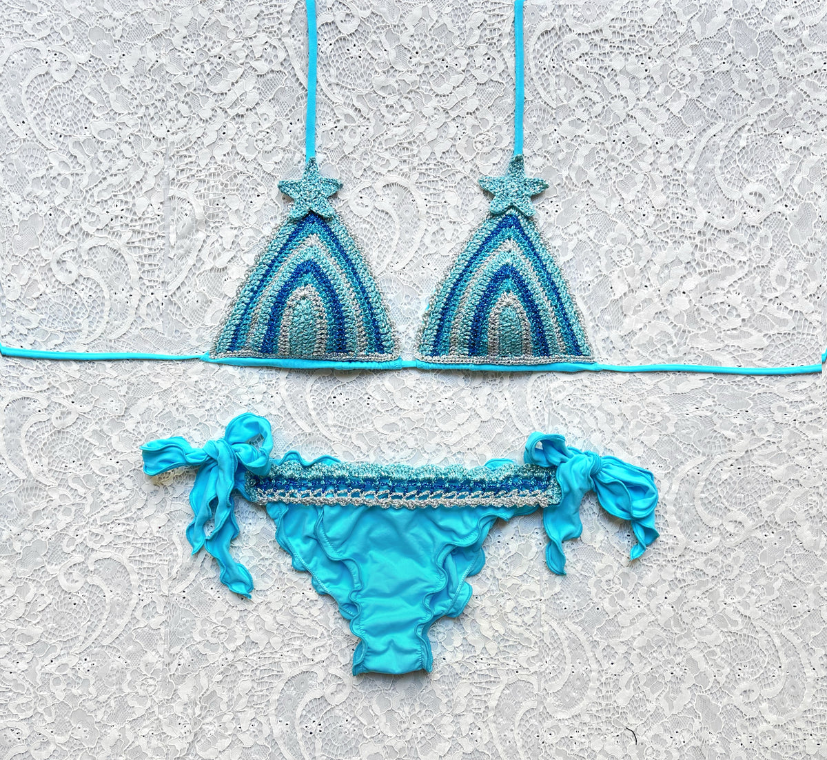 Bikini Righe Star Azzurro Multicolor Limited Edition