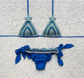 Multicolor Blue Striped Star Bikini Light Blue Limited Edition