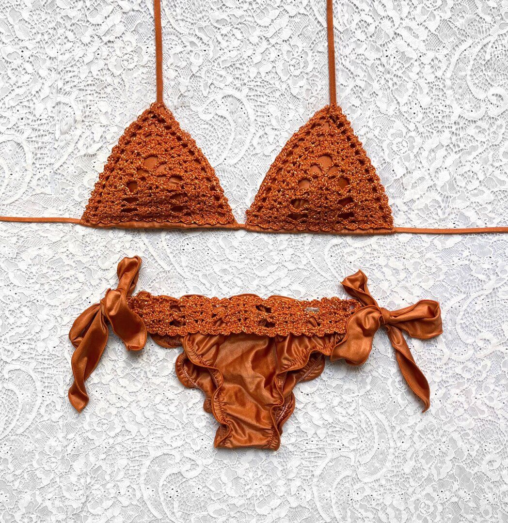 Bikini Triangolo Net Ramè Lamè