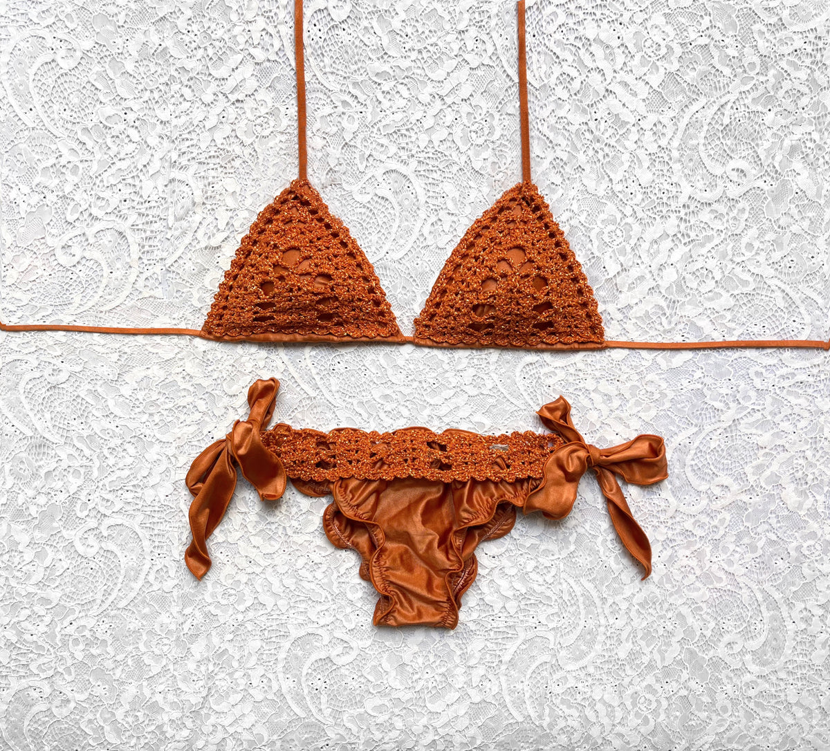 Bikini Triangolo Net Ramè Lamè
