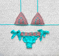 Tiffany Green and Pink Net Triangle Bikini