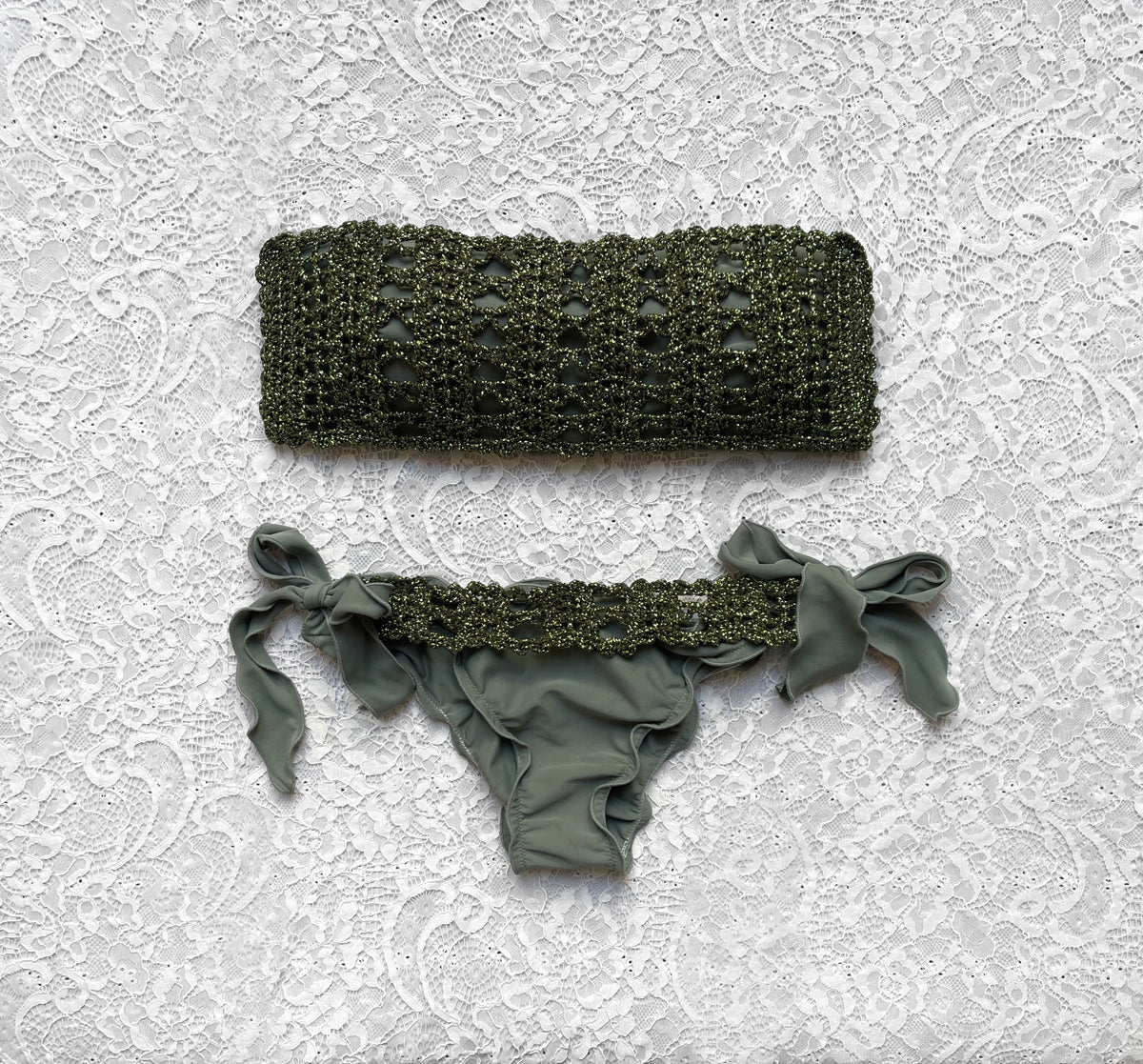 Bikini Fascia Net Verde Army