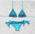 Light Blue Net Triangle Bikini