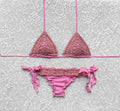 Candy Pink and Peony Pink Triangle Net Bikini