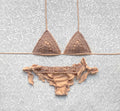 Nude Mesh Triangle Bikini