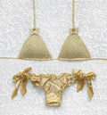 Bikini Triangolo Glitter Star Oro Gold Bijoux Luxury
