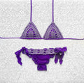Purple Net Triangle Bikini