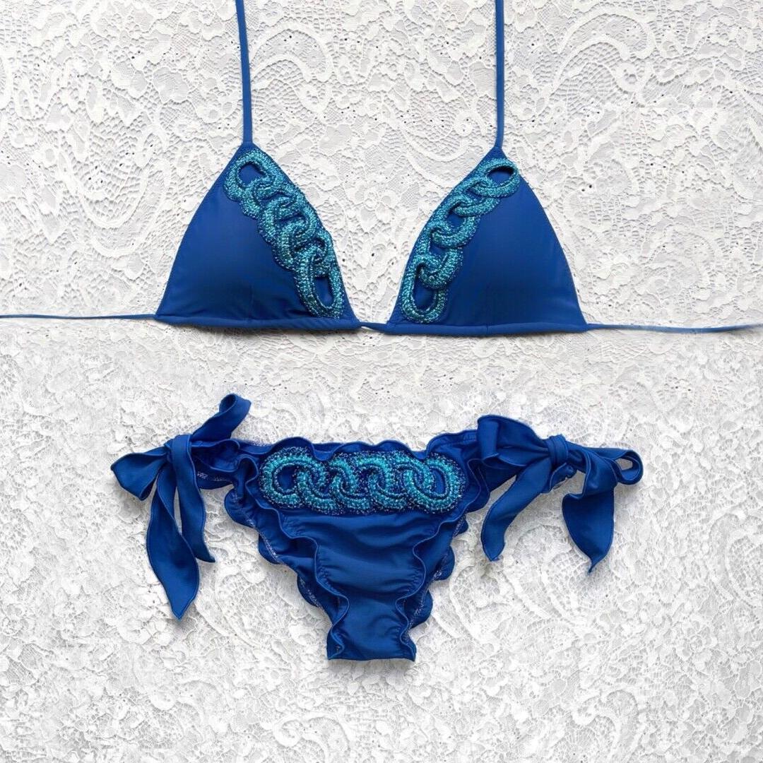 Bikini Triangolo Mediterraneo Blu Oltremare