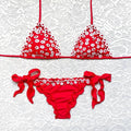 Red Capri Triangle Bikini