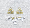 Bikini Triangolo Rosone Bianco e Oro