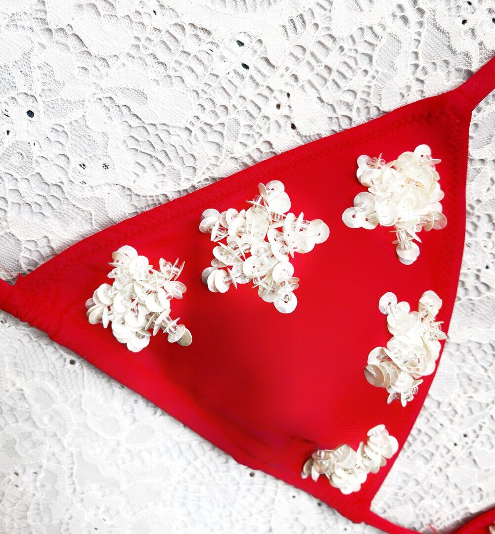 Bikini Triangolo Little Stars Rosso