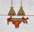 Multicolor Metallic Copper Star Stripe Bikini Limited Edition