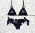 Bikini Triangolo Stella Marina Bicolor Dark Grey e Nero Limited Edition