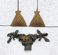 Khaki and Antique Gold Glitter Star Triangle Bikini