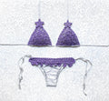 Silver Baroque Glitter Triangle Bikini Wisteria Glitter