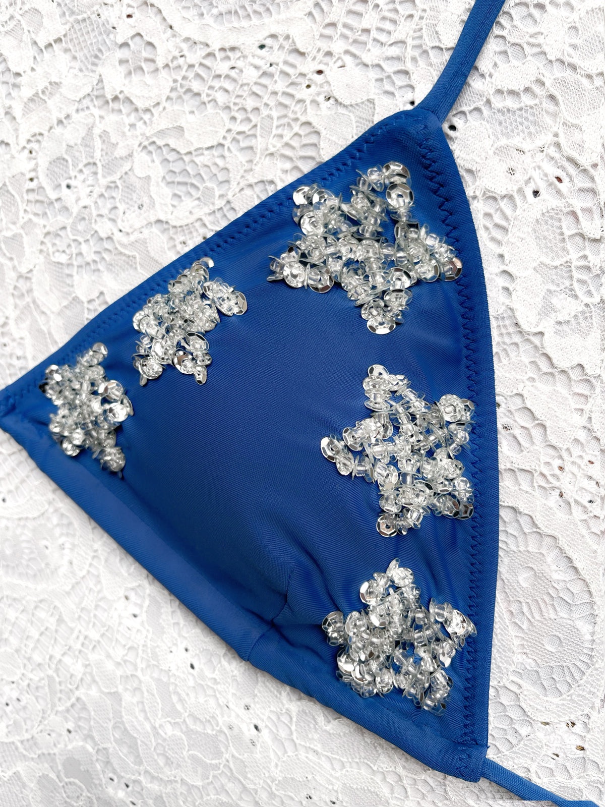 Bikini Triangolo Little Stars Blu Oltremare