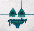 Bikni Triangolo Gipsy Frange Petrolio