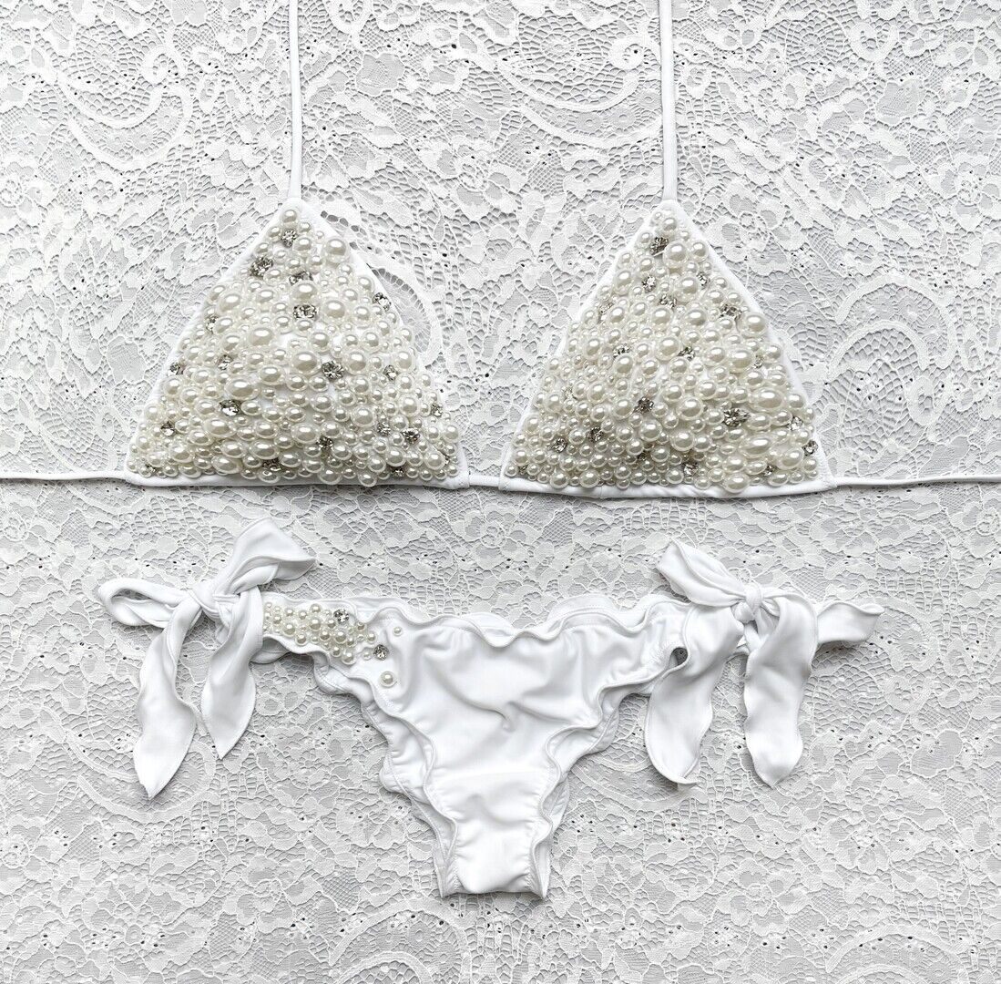 Dolce Vita White Triangle Bikini