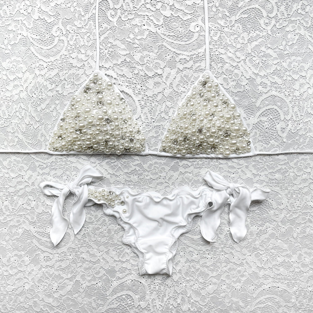 Dolce Vita White Triangle Bikini