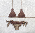 Bikini Triangolo Glitter Barocco Bronzo e Marrone Bruciato