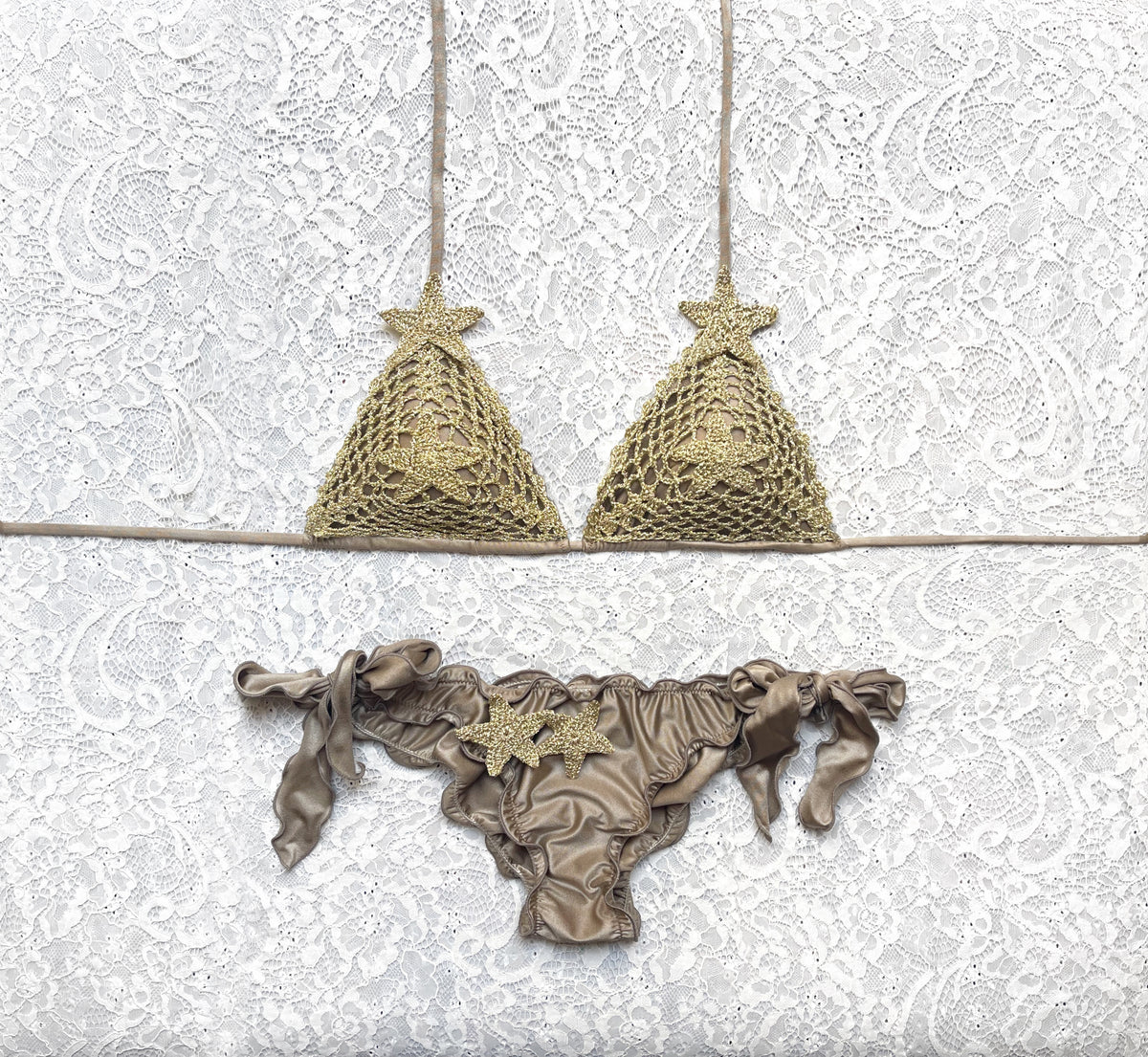 Starfish Triangle Bikini Bronze and Gold Limited Edition
